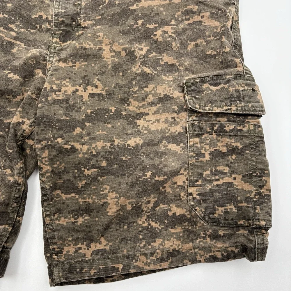 Ariat M4 Rebar Cargo Shorts Men 40 Olive Camo Digital Cotton Utility Work Pants